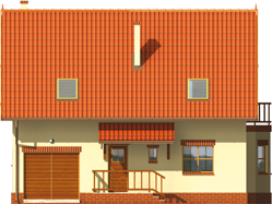 Aga - Projekty domów ARCHIPELAG - Aga G1 - elewacja frontowa