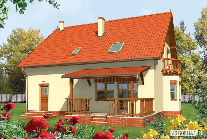 Projekt domu Aga G1 - Projekty domów ARCHIPELAG - Aga G1 - wizualizacja ogrodowa