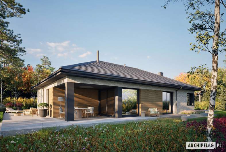 Projekt domu Daniel X G2 (wersja C) - wizualizacja ogrodowa