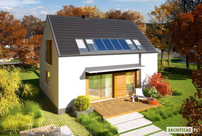 Projekt domu E12 ENERGO PLUS - widok z góry