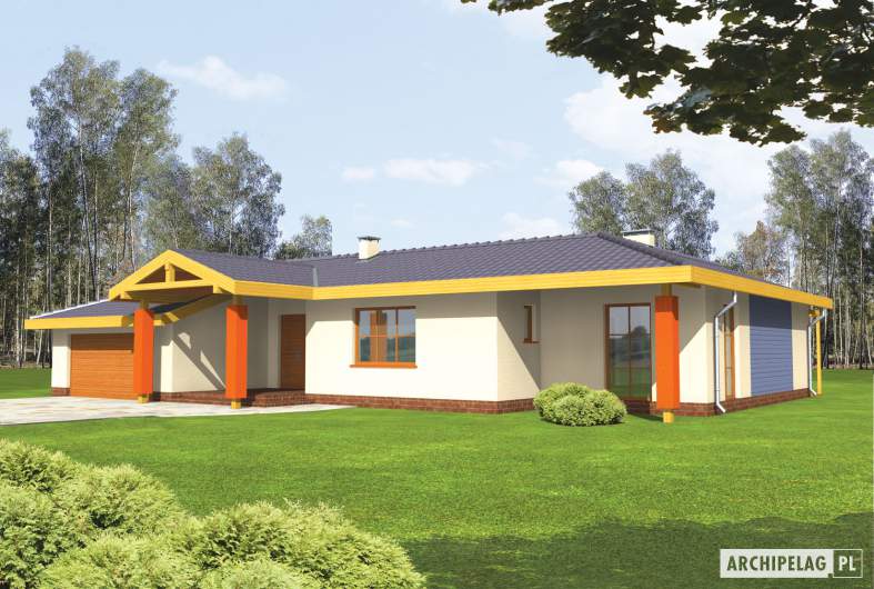 Projekt domu Sabina G2 - wizualizacja frontowa