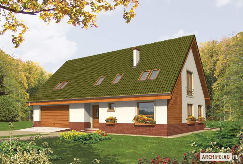 Projekt domu Kika G2 - wizualizacja frontowa