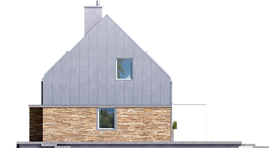 EX 16 Soft - Projekt domu EX 16 soft - elewacja prawa