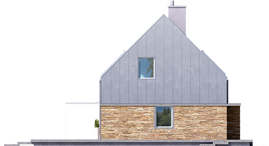 EX 16 Soft - Projekt domu EX 16 soft - elewacja prawa