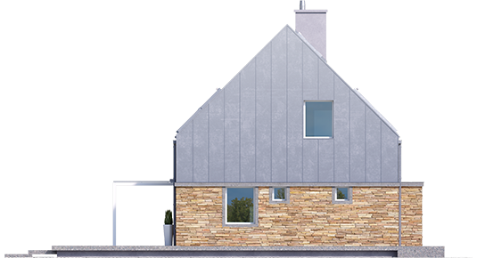 EX 16 Soft - Projekt domu EX 16 soft - elewacja lewa