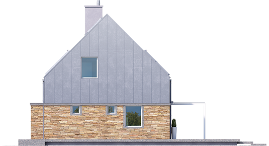 EX 16 Soft - Projekt domu EX 16 soft - elewacja lewa