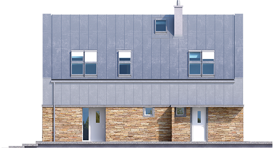 EX 16 Soft - Projekt domu EX 16 soft - elewacja frontowa