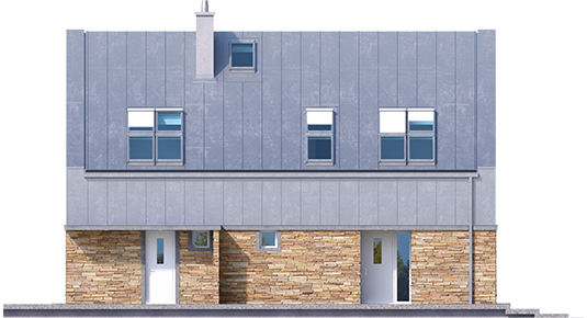 EX 16 Soft - Projekt domu EX 16 soft - elewacja frontowa