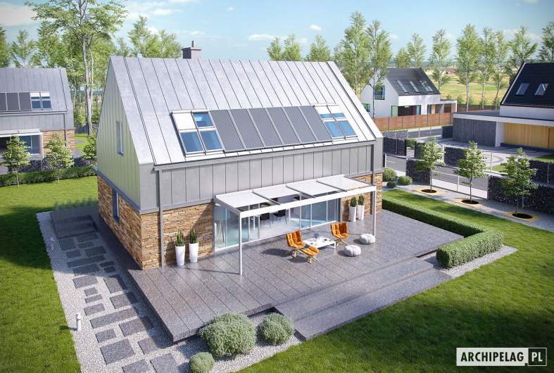 Projekt domu EX 16 soft - widok z góry