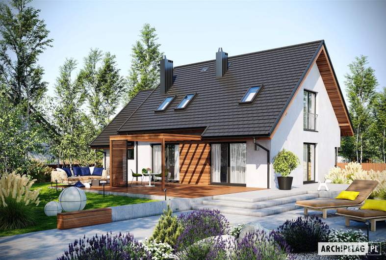 Projekt domu Mini 8 G1 - wizualizacja ogrodowa