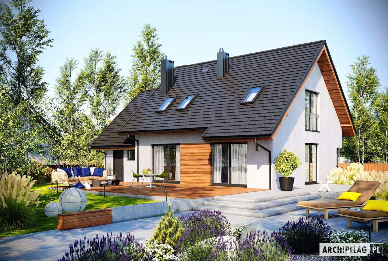 Projekt domu Mini 8 G1 - wizualizacja ogrodowa