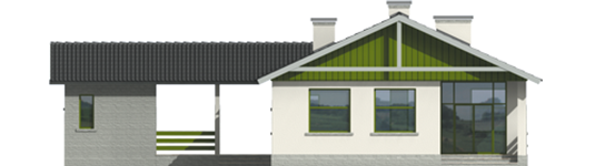 Regine G1 - Projekt domu Reginka G1 - elewacja tylna