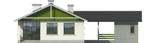 Regine G1 - Projekt domu Reginka G1 - elewacja tylna