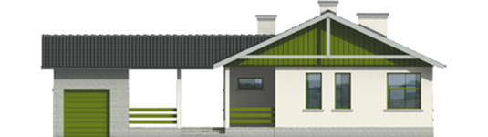 Regine G1 - Projekt domu Reginka G1 - elewacja frontowa