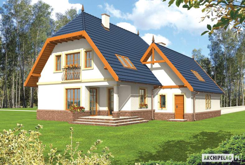 Projekt domu Oksana G2 - wizualizacja ogrodowa