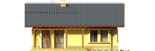 Bogna II - Projekt domu Bogna II - elewacja tylna