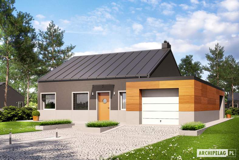 Projekt domu Edwin II G1 ENERGO - wizualizacja frontowa