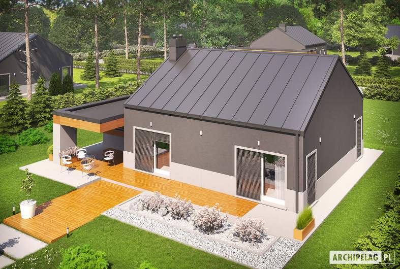 Projekt domu Edwin II G1 ENERGO - widok z góry