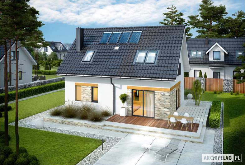 Projekt domu Witek - widok z góry