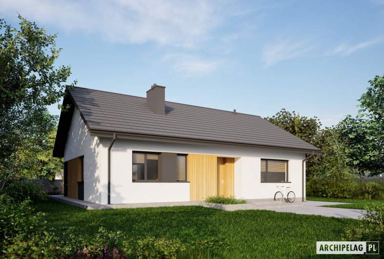 Projekt domu Mini 23 - wizualizacja frontowa