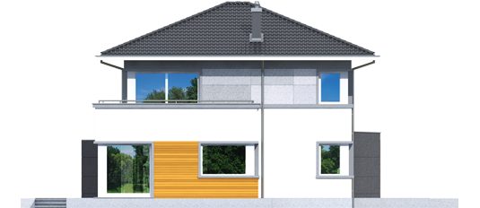 Rodrigo II G1 - Projekt domu Rodrigo II G1 - elewacja lewa