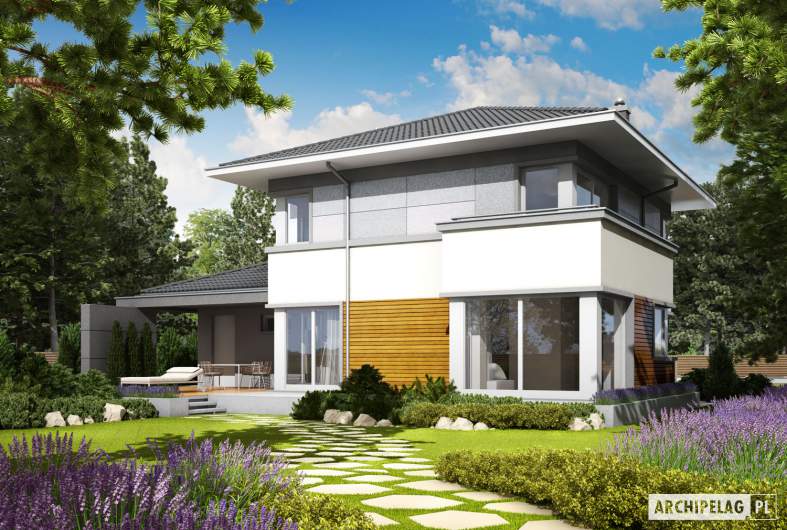 Projekt domu Rodrigo II G1 - wizualizacja ogrodowa