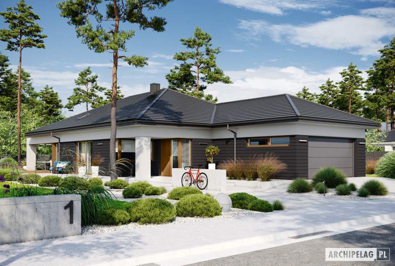 Projekt domu Alison III G2 ENERGO PLUS - wizualizacja frontowa