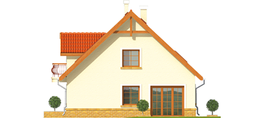 Will G2 - Projekt domu Wisienka G2 - elewacja lewa