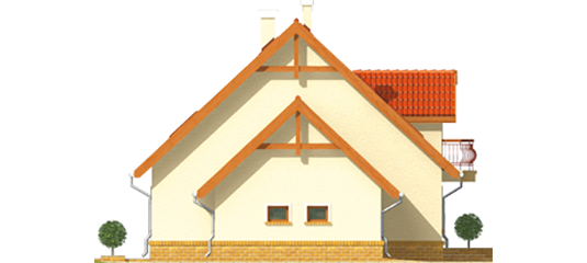 Will G2 - Projekt domu Wisienka G2 - elewacja prawa