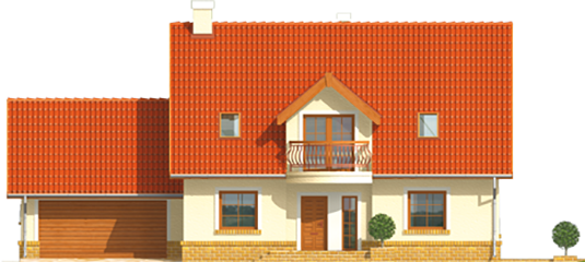 Will G2 - Projekt domu Wisienka G2 - elewacja frontowa