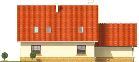 Will G2 - Projekt domu Wisienka G2 - elewacja tylna