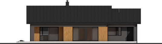 Bob II G1 - Projekt domu Bob III G1 ENERGO PLUS - elewacja tylna