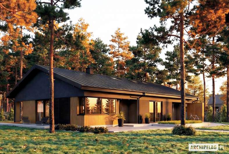 Projekt domu Bob III G1 ENERGO PLUS - wizualizacja frontowa