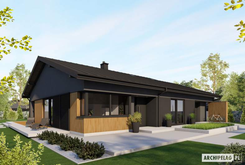 Projekt domu Bob III G1 ENERGO PLUS - wizualizacja frontowa