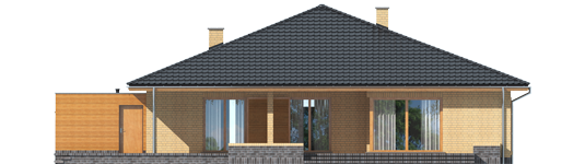 Antonio G1 - Projekt domu Antonio G1 - elewacja tylna