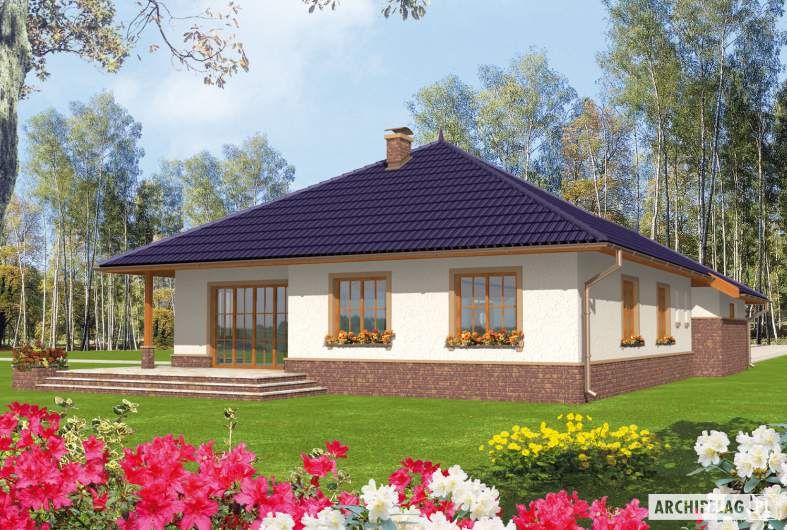 Projekt domu Lote G2 - wizualizacja ogrodowa