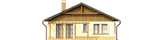 Bogna III - Projekt domu Bogna III - elewacja tylna