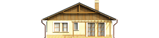 Bogna III - Projekt domu Bogna III - elewacja tylna