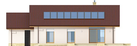 Kornel III G1 ENERGO - Projekt domu Kornel III G1 ENERGO - elewacja tylna