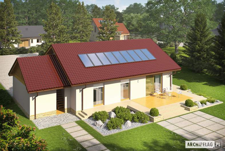 Projekt domu Kornel III G1 ENERGO - widok z góry