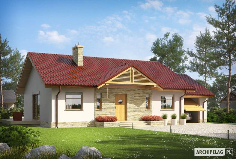 Projekt domu Kornel III G1 ENERGO - wizualizacja frontowa