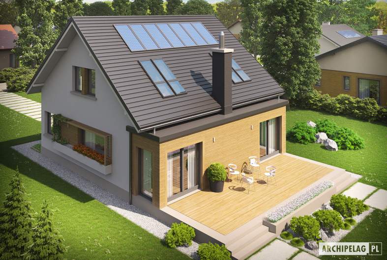 Projekt domu Miłosz ENERGO - wizualizacja frontowa