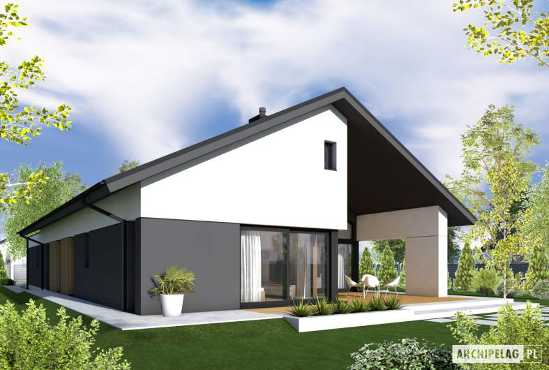 Projekt domu Daniel VIII G2 ENERGO PLUS - wizualizacja ogrodowa