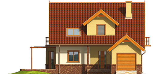 Mila G1 - Projekt domu Mila G1 - elewacja frontowa