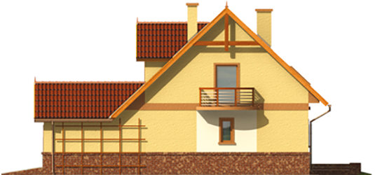 Mila G1 - Projekt domu Mila G1 - elewacja prawa