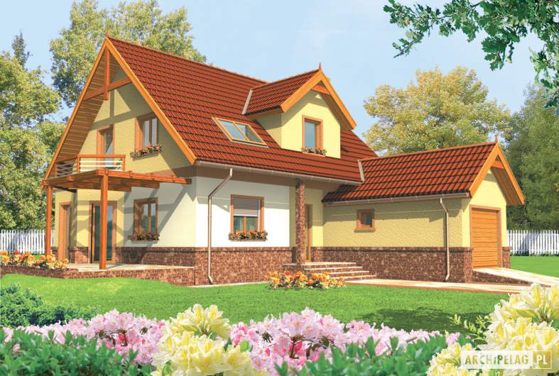 Projekt domu Mila G1 - wizualizacja frontowa