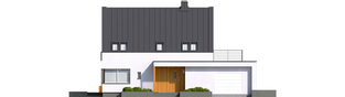 Projekt domu Lars G1 (wersja B) ENERGO PLUS - elewacja frontowa