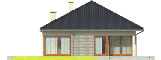 Tori II - Projekt domu Tori II - elewacja tylna