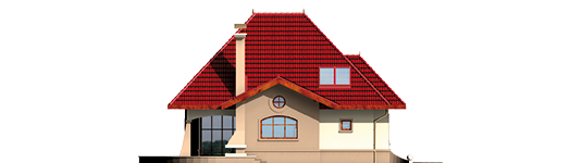 Zusman G1 - Projekt domu Zuzia (z wiatą) - elewacja lewa