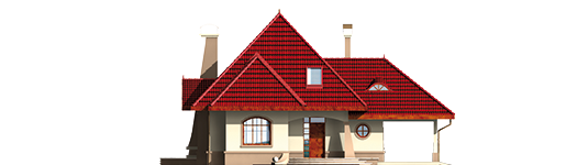 Zusman G1 - Projekt domu Zuzia (z wiatą) - elewacja frontowa